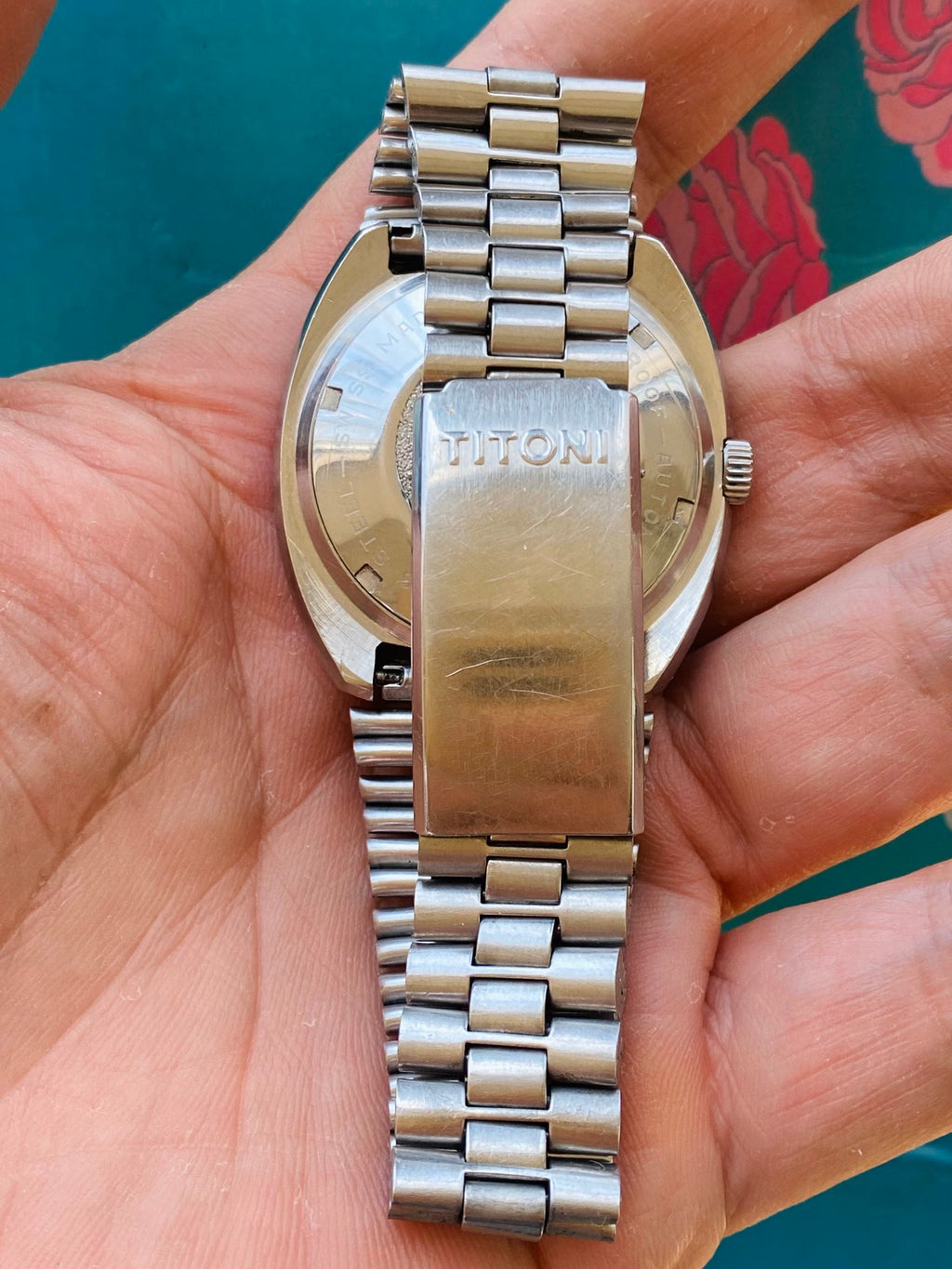 Titoni Swiss Airmaster Rotomatic Automatic Watch Day Date ETA2879 1970s 37mm 559-0270