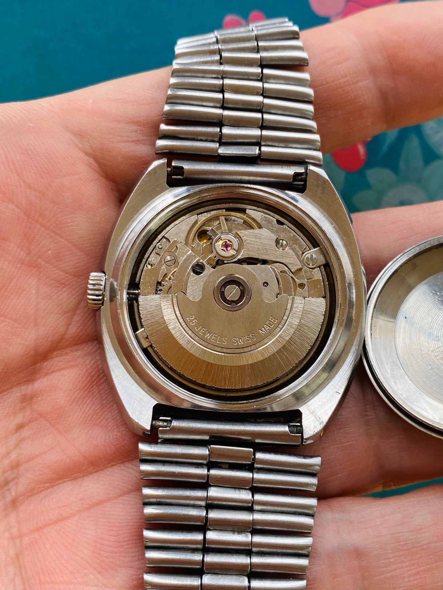 Titoni Swiss Airmaster Rotomatic Automatic Watch Day Date ETA2879 1970s 37mm 559-0270