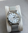 Seiko Lord Matic LM Automatic Watch Day Date 5606 23 Jewels 37.5mm Silver 565-0670