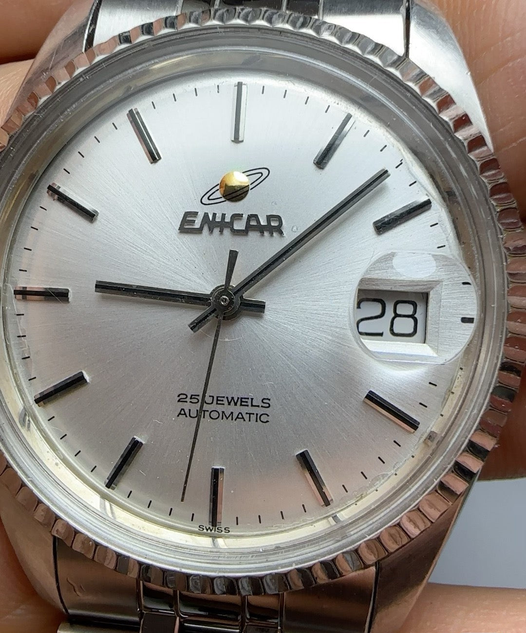 Enicar Automatic Watch Cal. 2824-2 Date Vintage 35.5mm Swiss Classic 25 Jewels 567-0548