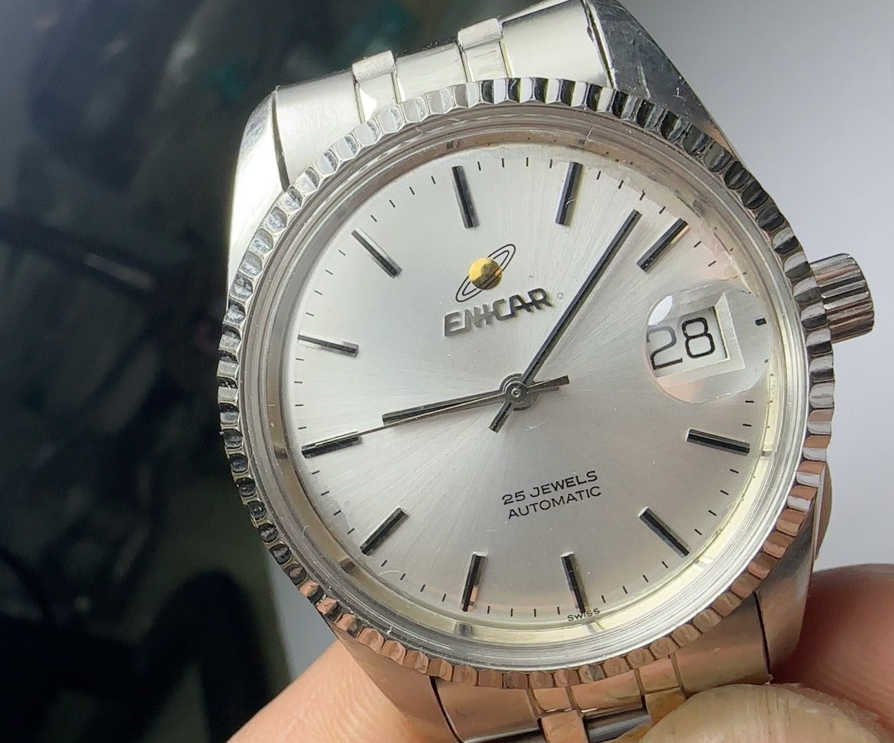 Enicar Automatic Watch Cal. 2824-2 Date Vintage 35.5mm Swiss Classic 25 Jewels 567-0548
