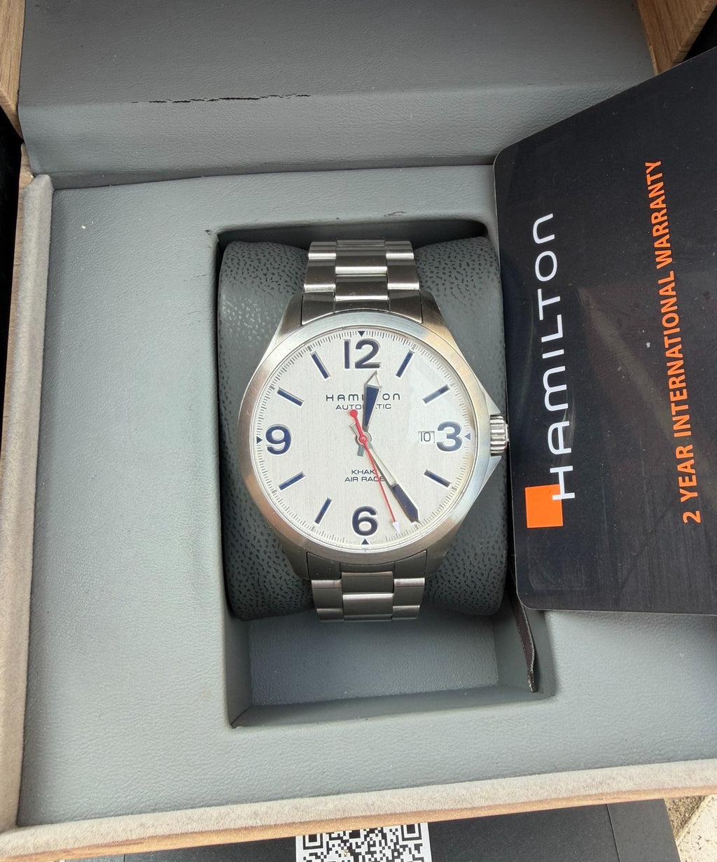 Swiss Hamilton Khaki Aviation Red Bull Air Race Automatic Watch H-10 80 Hour 42mm Full Set 590-2100