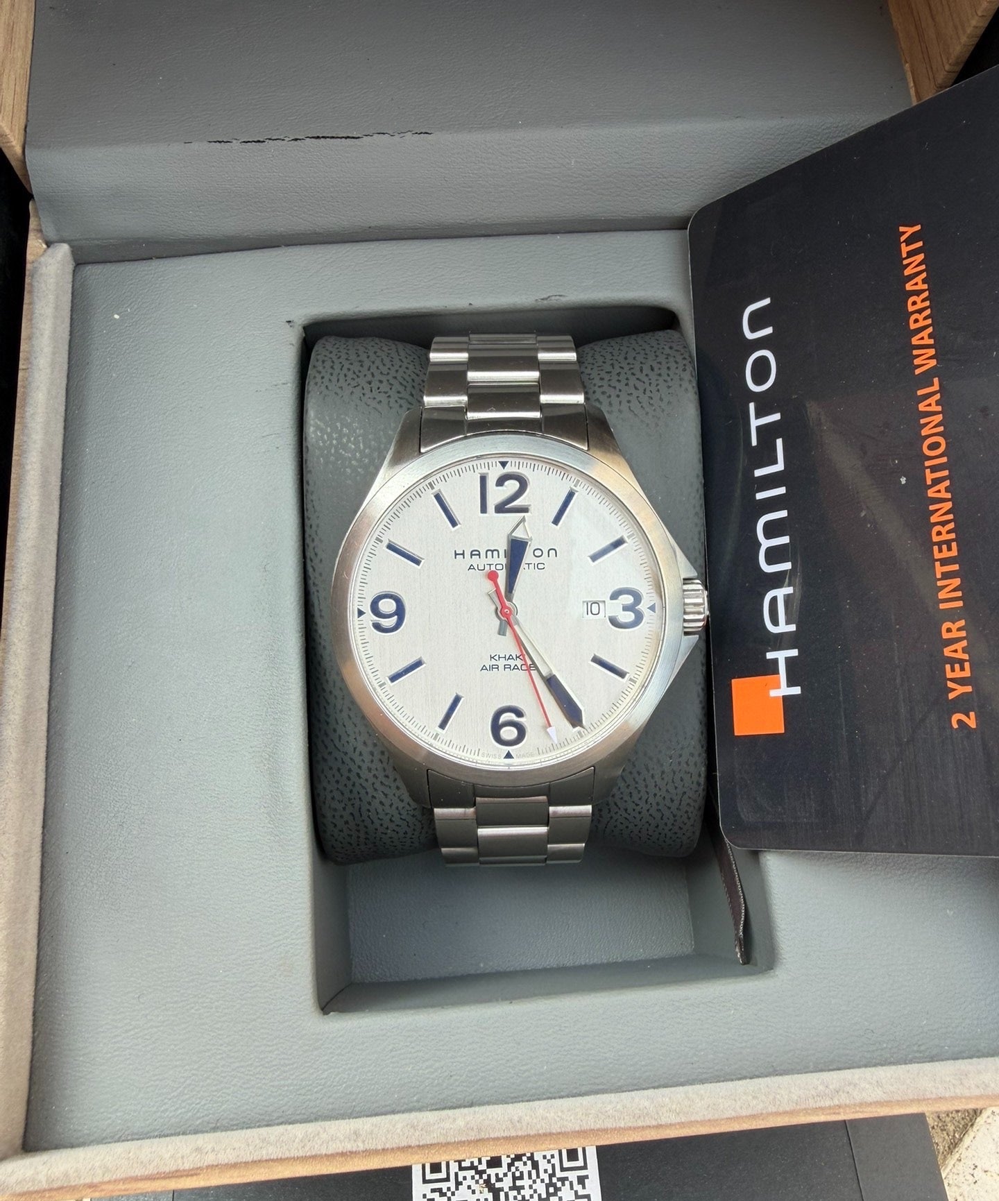 Swiss Hamilton Khaki Aviation Red Bull Air Race Automatic Watch H-10 80 Hour 42mm Full Set 590-2100
