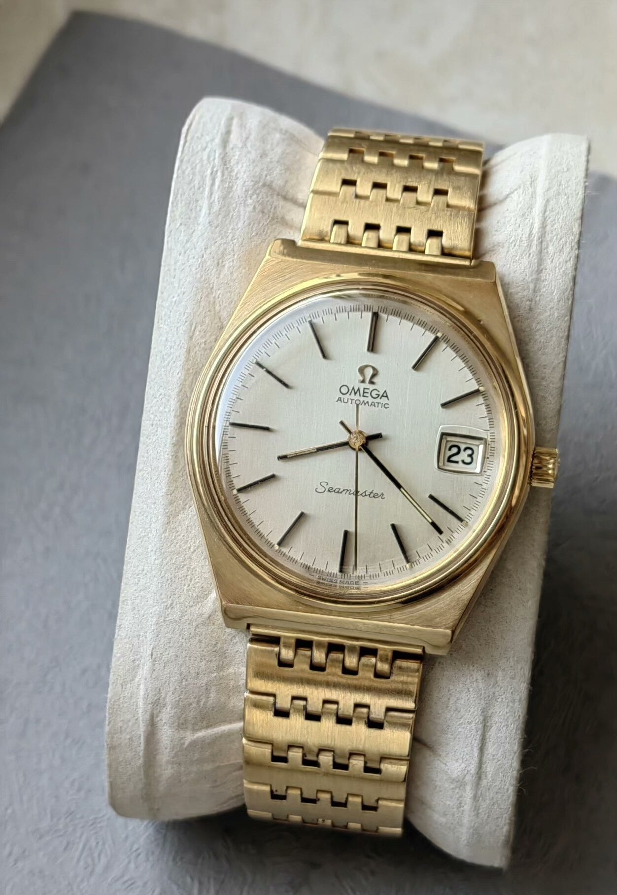 Omega Seamaster Automatic Watch Cal. 1010 Date 35.5mm Gold filled Original Bracelet Vintage 497-3700
