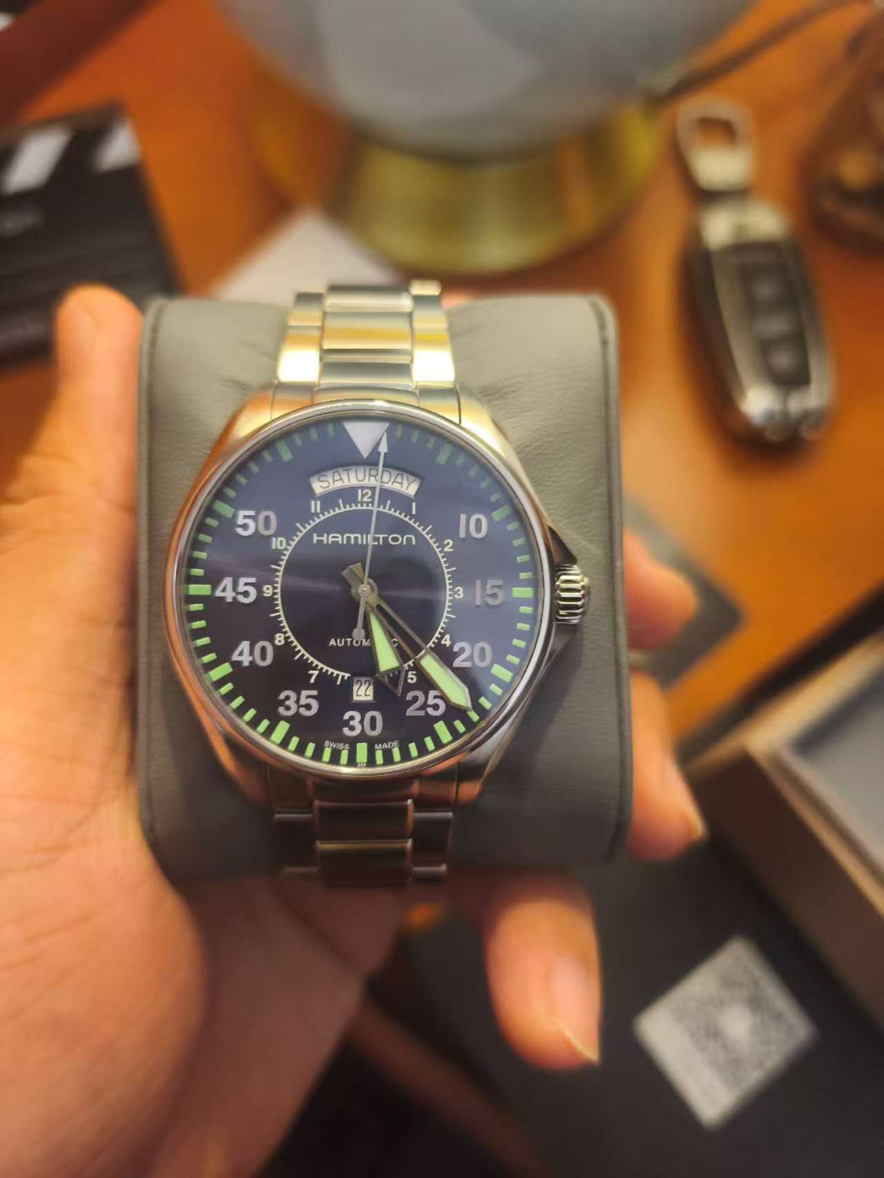 Hamilton Khaki Aviation Pilot Watch H40 42mm 80 Hours Power Ref.H646150 476-2400 Full Set