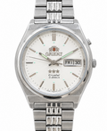 Orient Crystal Automatic Vintage Men's Watch Cal. 46943 Day Date 21 Jewels 35.4mm 1990s 464-0170