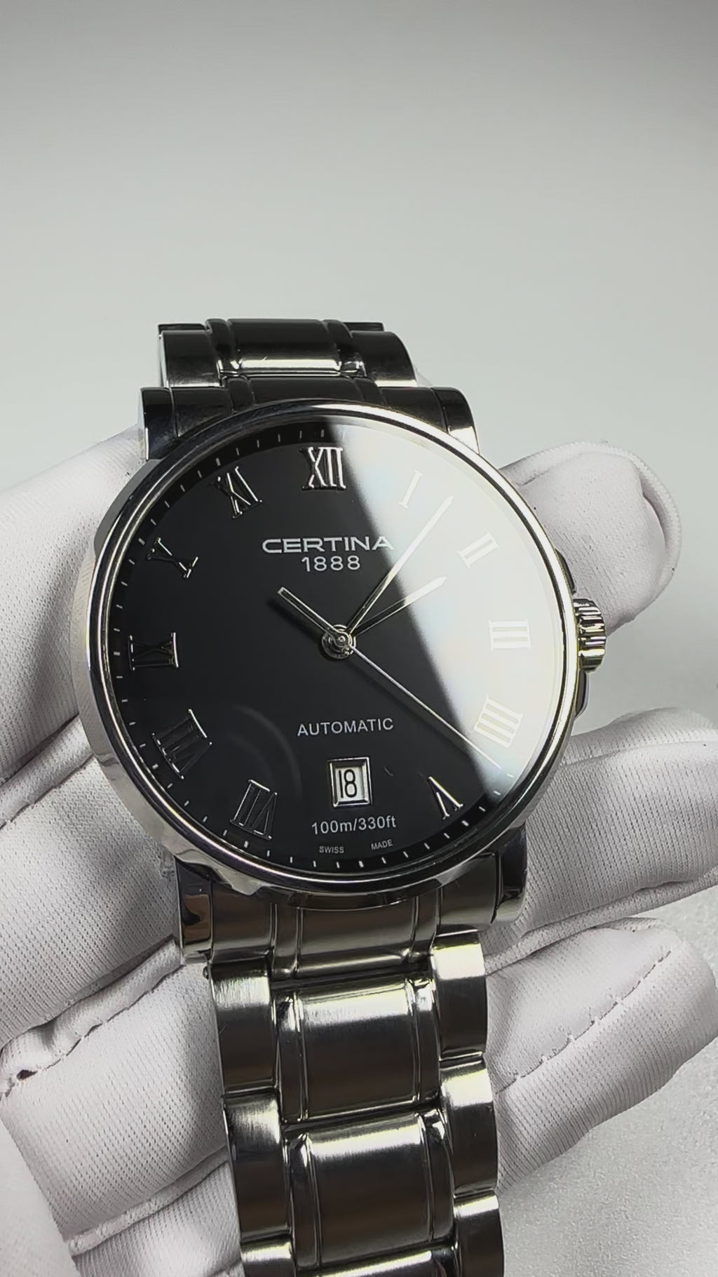 Swiss Certina DS Caimano Automatic Men's Watch Sapphire Crystal Date Full Set 338-0800