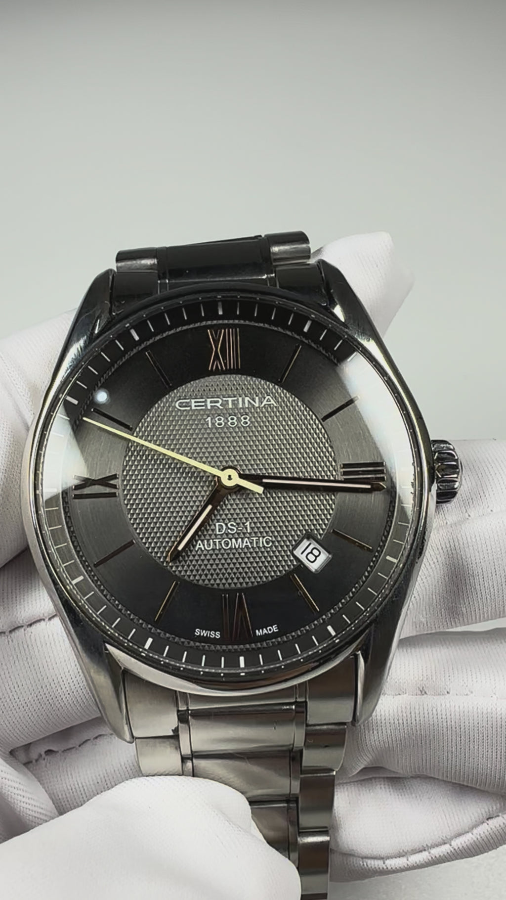 Swiss Certina DS-1 Automatic Men's Watch Sapphire Crystal Date Full Set Extra Links 280-1000