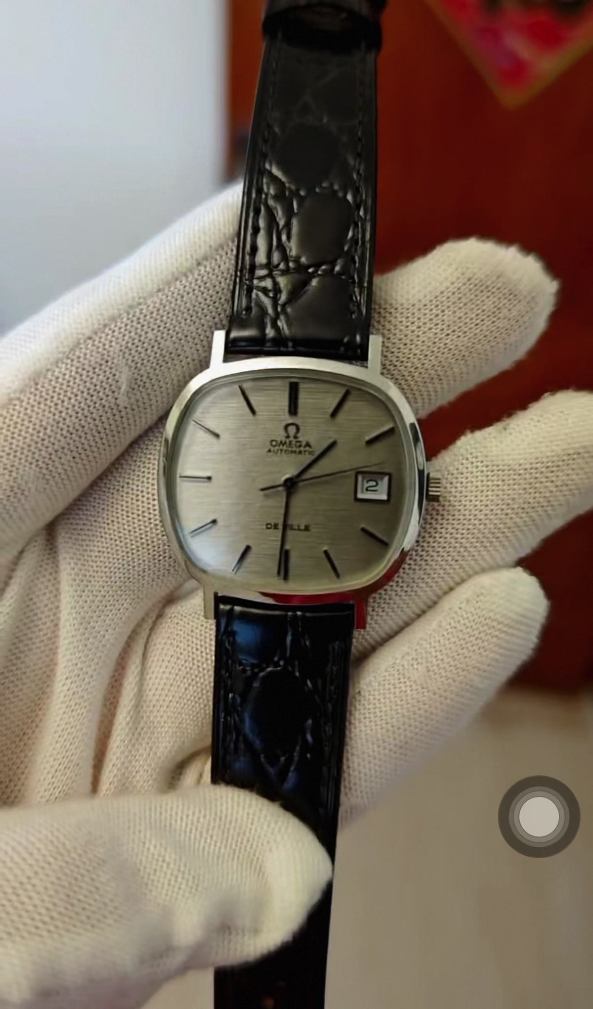 Swiss Omega De Ville Automatic Vintage Watch Cal. 1012 23 Jewels 34mm Silver Brushed Dial 639-2450