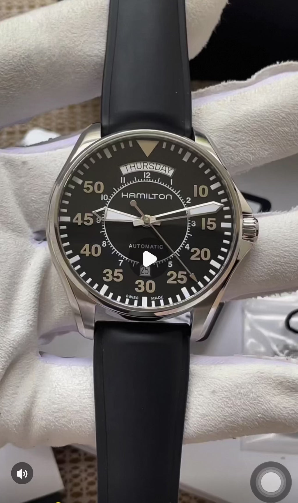 Swiss Hamilton Khaki Aviation Pilot Day Date Interstellar Watch 42MM H-40 80 Hour 609-2100 Full Set