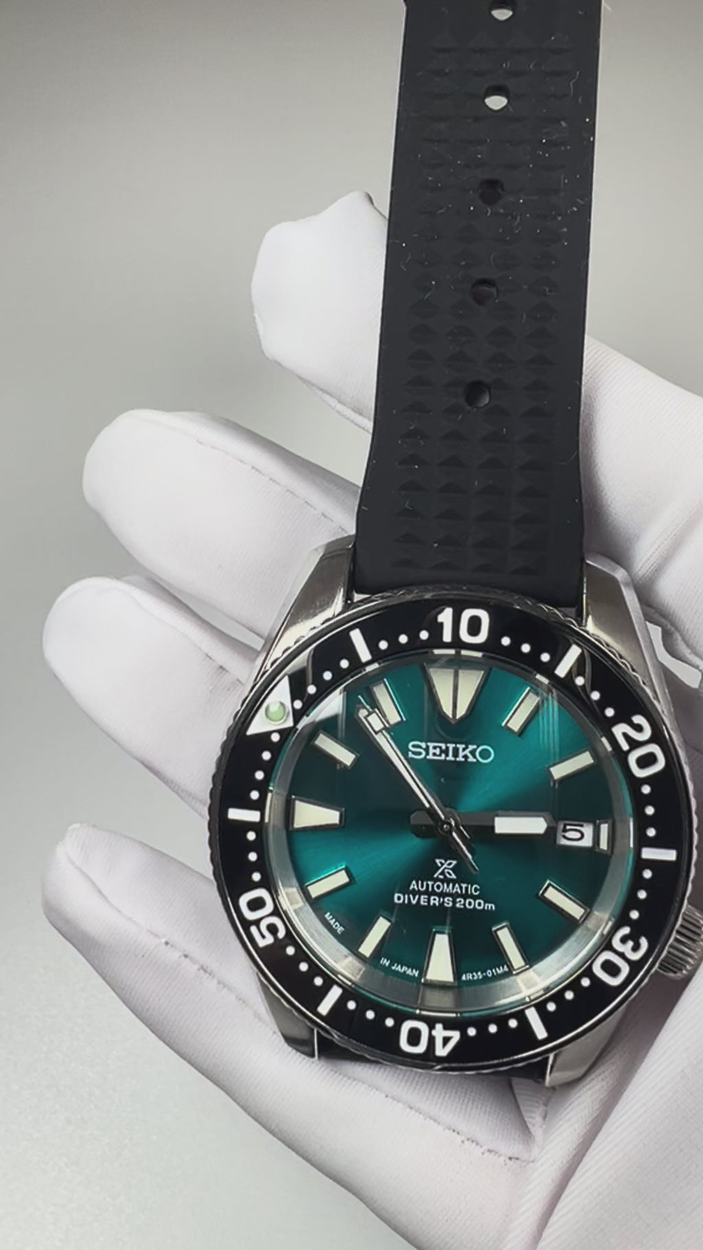 Custom Modified Seiko Diver Automatic Watch 41mm Original NH35 Sapphire Crystal 359-0680