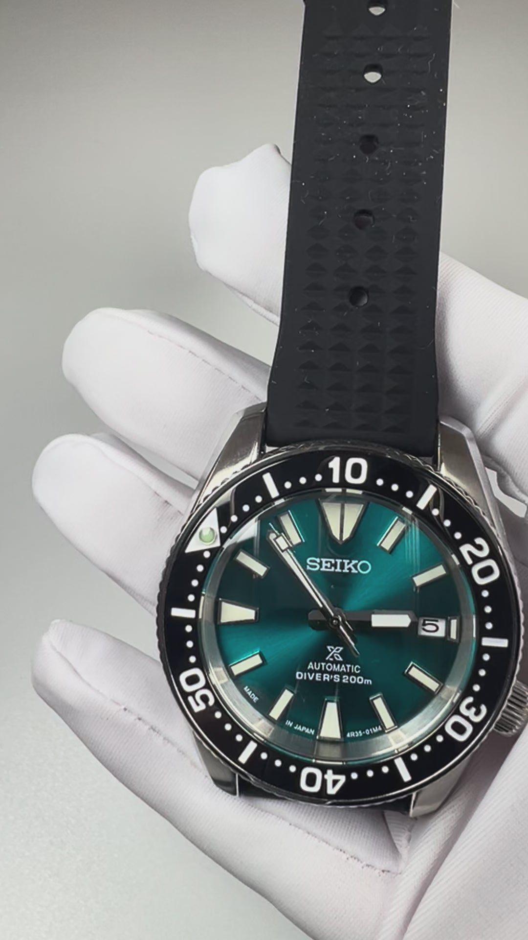 Custom Modified Seiko Diver Automatic Watch 41mm Original NH35 Sapphire Crystal 359-0680