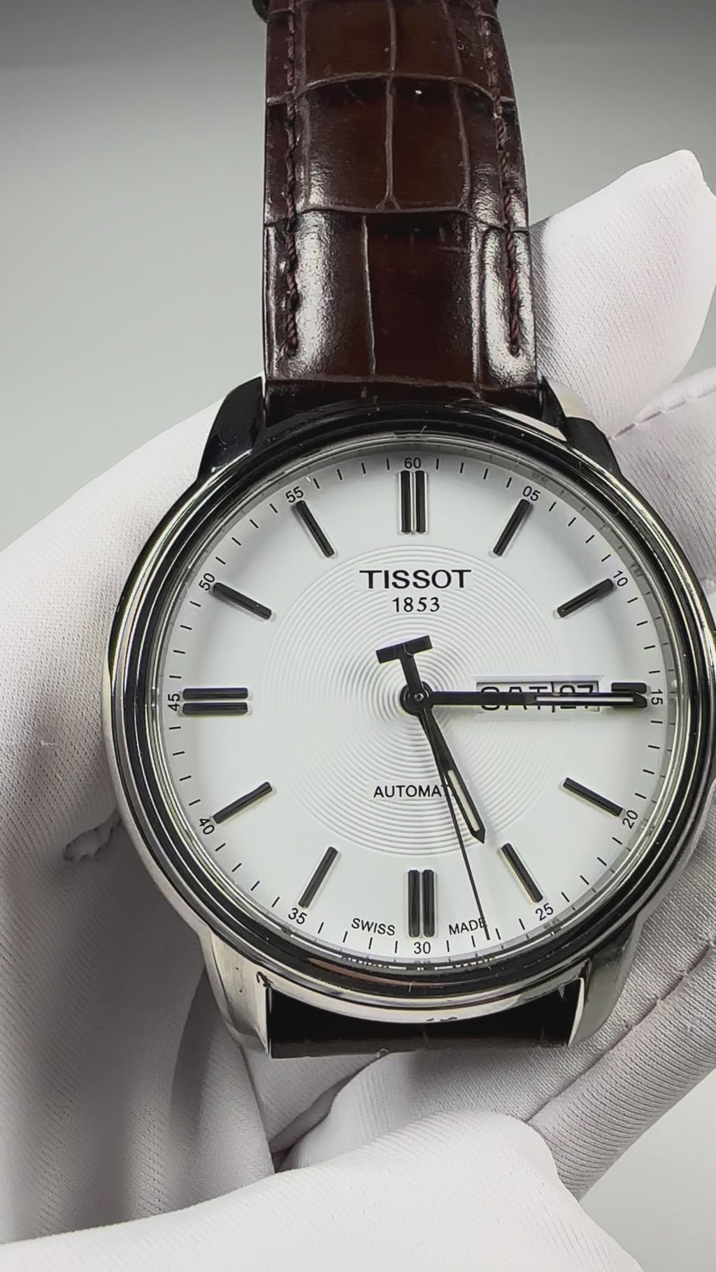 Swiss Tissot T-Classic T065430A Automatic Day Date Watch 25 Jewels 39mm 512-0800