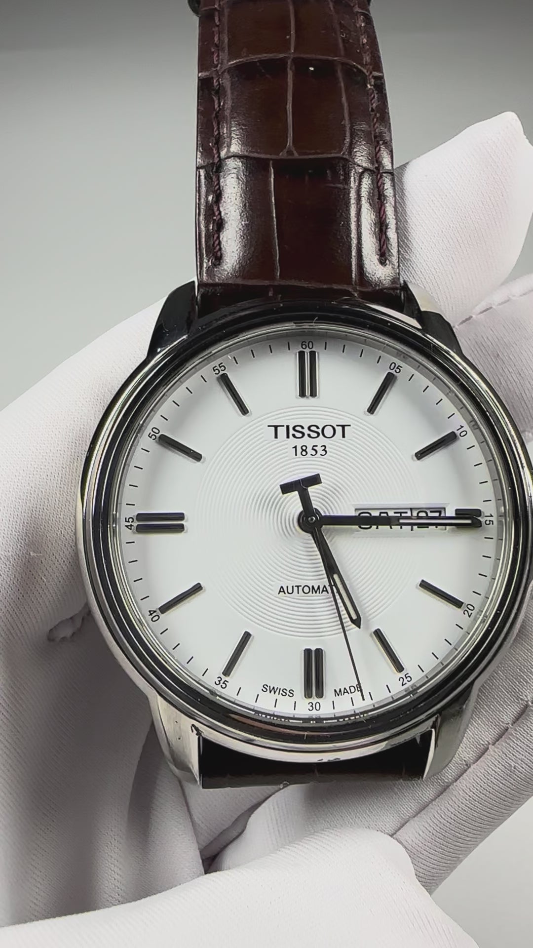 Swiss Tissot T-Classic T065430A Automatic Day Date Watch 25 Jewels 39mm 512-0800