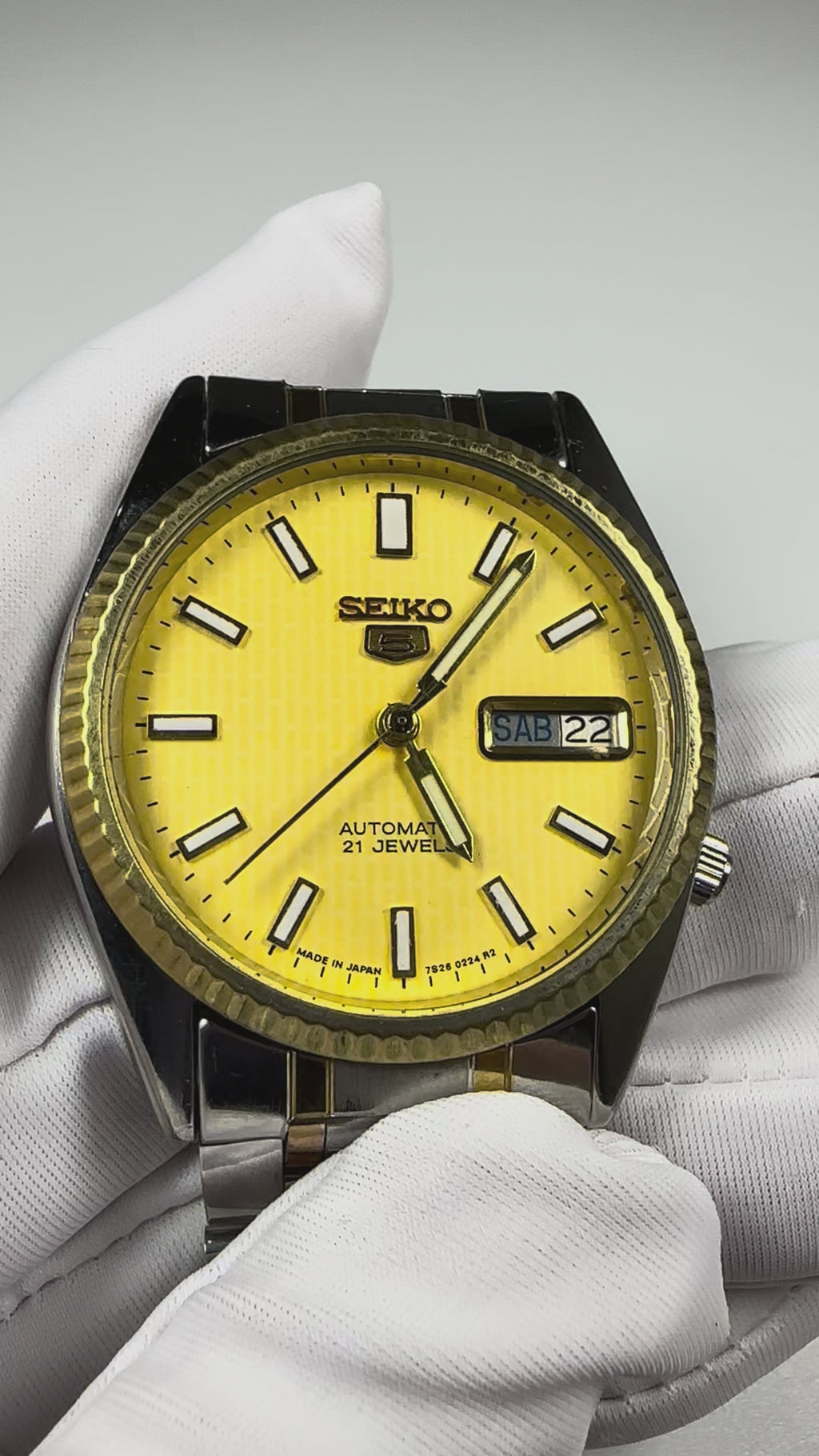 Rare Seiko 5 Automatic Vintage Watch 7009 Movement 21 Jewels Day Date 329-0230