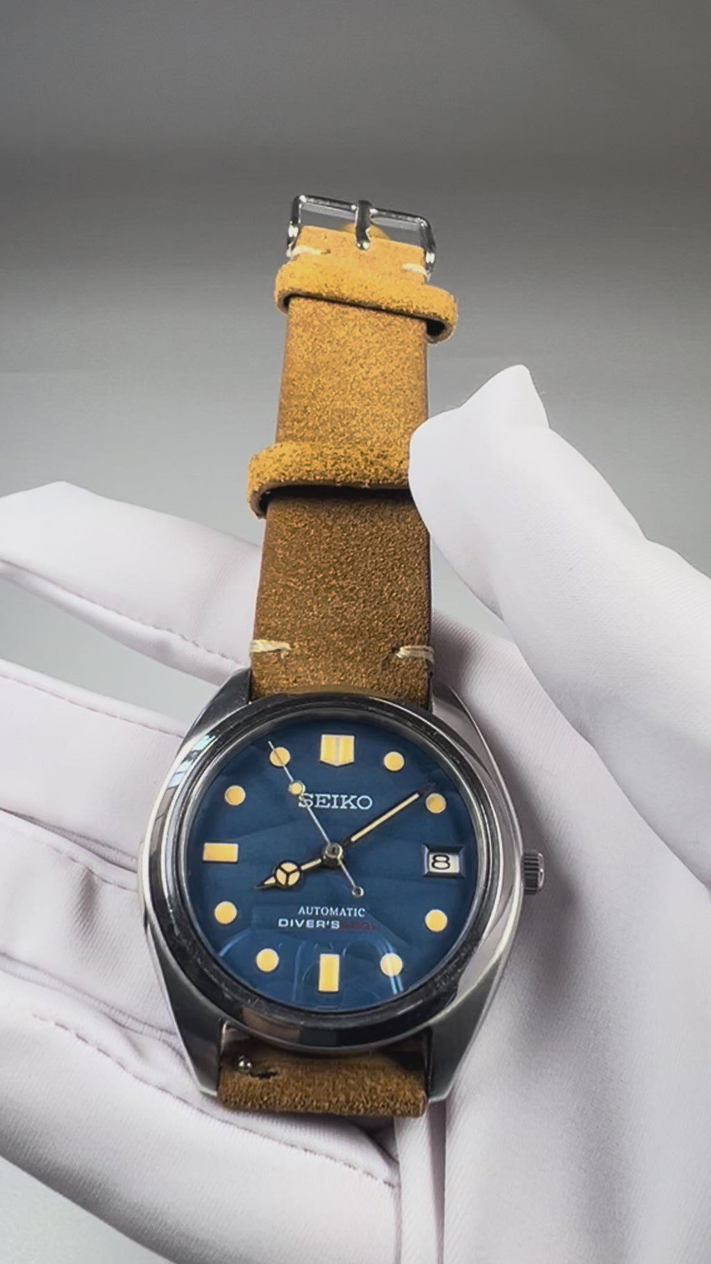 Seiko NH36 Automatic Watch 37mm Date Assembled from Original Seiko Parts +2 sec/day 187-0300