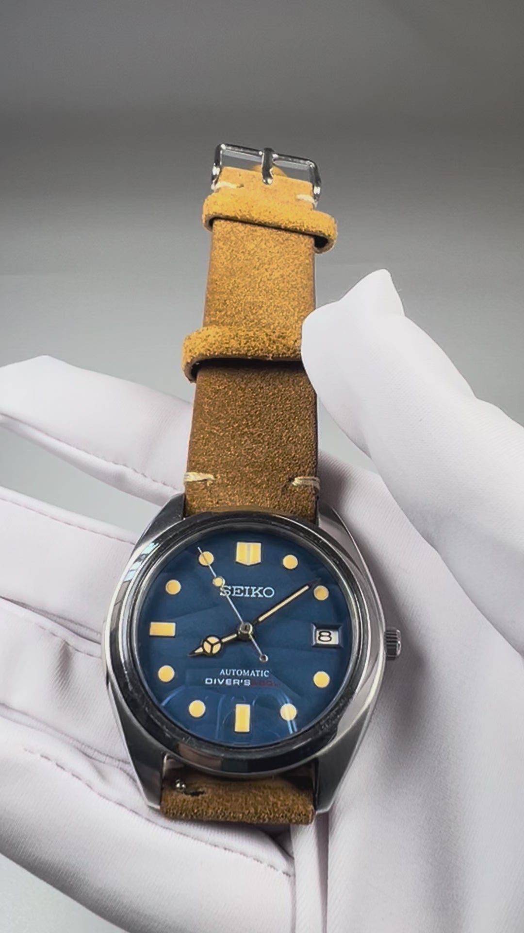 Seiko NH36 Automatic Watch 37mm Date Assembled from Original Seiko Parts +2 sec/day 187-0300